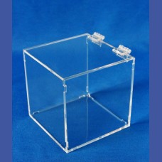 CAJA CUBO 6 caras con tapa con bisagras<br>Medidas: 100 x 100 x 100 mm<br>